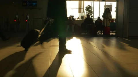 0638 UHD Passengers at the gate Stock-Footage 48241592