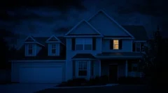 Person Turns On Light In House At Night