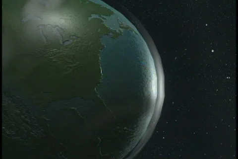 0640 spacce globe earthh Stock Footage 839989