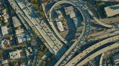 Los Angeles Aerial vertical over freeways