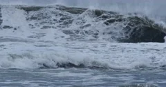 Climate change massive waves stormy sea with big swells
