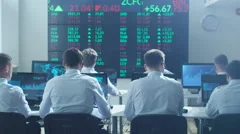 Group of Stockbrockers Celebrating Success at Stock Exchange