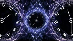 Clocks and Fibers Form Ring, Time Concepts Background, Loop, 4k