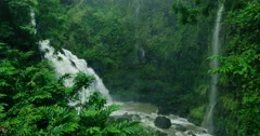 Amazing waterfall in tropical rain forest