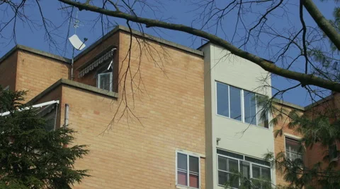 0649 Apartments in a suburb Stock Footage 48765941