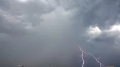 Lightning and storm clouds in Slow Motion