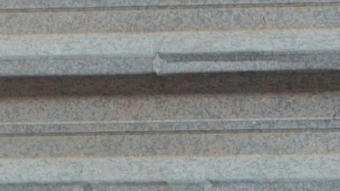 064_Corrugated metal siding pattern background.mp4 Stock Footage 346067351