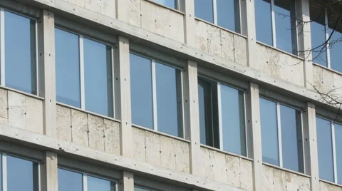 0651 Offices in town. Something is going to happen in there Stock Footage 48700451