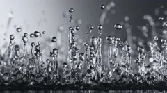 Water surface bouncing and making splashes. Slow Motion.