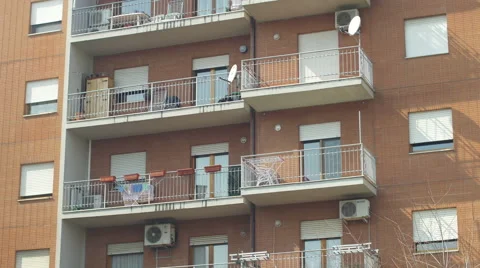 0657 Apartments in a suburb Stock Footage 48709314