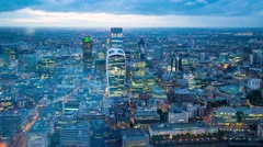 city of london skyline night time lapse