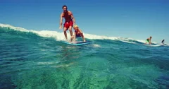 Father and Sun Surfing