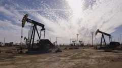 Oil Pump Field Wide Shot Fracking