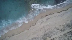 Aerial of the amazing Kathisma beach in Lefkada island