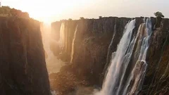 Victoria Falls Zimbabwe, Aerial video, Africa