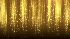 Gold Christmas Snowflakes Falling Background