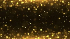 Particles gold glitter bokeh award dust abstract background loop 20