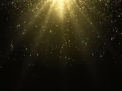 Particles gold glitter bokeh award dust abstract background loop
