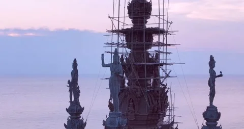 07 4k Medium - Sanctuary of Truth Pattaya Thailand Video stock 239540857