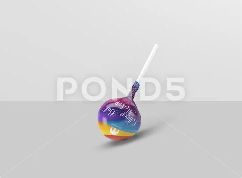 07 Ball Lollipop Candy Mock-Up PSD Template