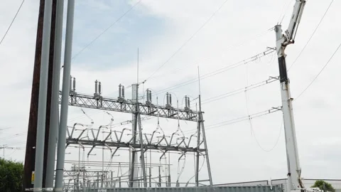 07-June-2026 Georgetown, TX - Electrical power substation Stock Footage 336618399