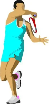 07 tennis2 Stock Illustration