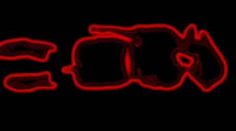 07 - Vertical HD sexy dancer silhouette - red on black Stock Footage