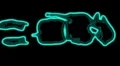 07 - Vertical HD sexy dancer silhouette - cyan on black HD Footage