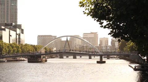 070 river bridge Stock Footage 34185373