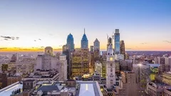 Philadelphia, Pennsylvania,  Skyline Time Lapse