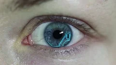 Concept video. Contact lenses with chip inside