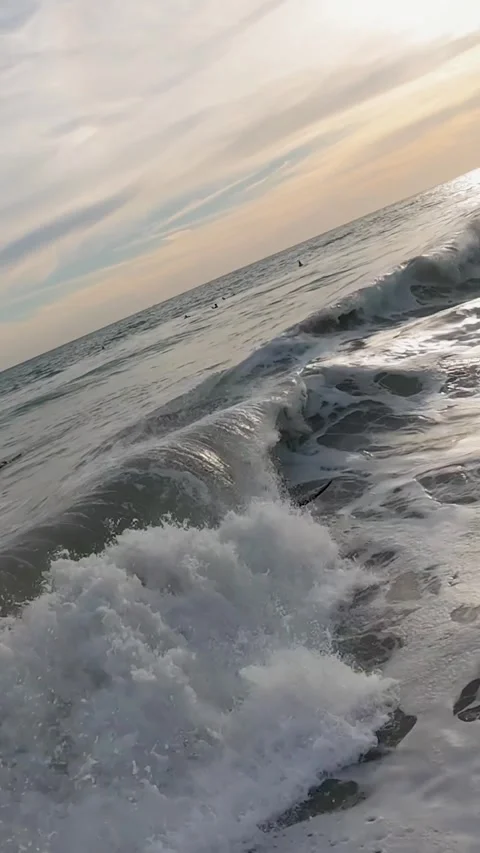 070326 San Clemente Surfer almost gets a barrel - so close 9x16 Stock Footage 338305817