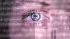 Eye of hacker / futuristic technology