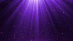 Magical Heavenly Rain of Glowing Particles Seamless Motion Background Purple