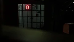 Sketchy Brothel Exterior Neon Open Sign Prostitution House Establishing Shot