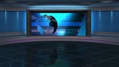 News TV Studio Set 285   Virtual Green Screen Background Loop mov
