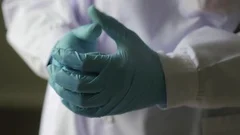 4K Stressed Doctor Scientist Hands Closeup