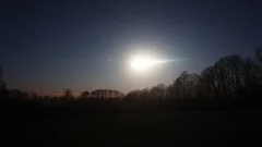 Beautiful Shooting Star in the Evening Sky