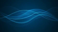 Abstract Looped Background | Blue Edition | Wavy Lines
