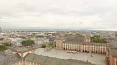 Drone flight over Mannheim University castle