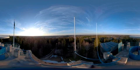 074 4K 360 VR immersive video of View from the top of the building in Munumag Stock Footage 90993302