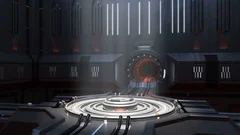 Sci-fi portal scene. 360-degree panorama. loop-able background.