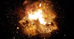 Realistic fireball explosion and blasts with luma channel.