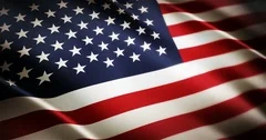 United States American national flag seamless looping waving animation