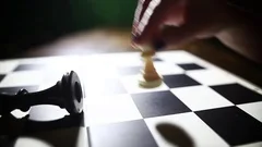 Chess match, with white winning