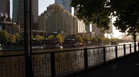 075 city river Stock Footage 34180701