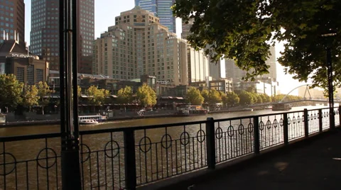 076 runner by the river Stock Footage 34181844