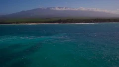 An aerial view of the island of Maui in Hawaii