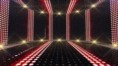 Music Lines Waves, Room, Lights Bulbs Animation, Rendering, Background, Loop, 4k