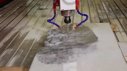 077 stone milling Stock Footage 154203672